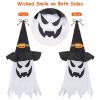 Halloween Ghost Witch Hat Hanging Light Lantern 11.6ft Outdoor String Decorative