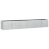 vidaXL Garden Raised Bed 189"x31.5"x30.3" Galvanized Steel Silver