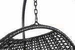 Nest Balcony Hanging Chair; 300 LBS Capacity for Home; 37.4x41.34x76.77 (Grey)