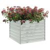 vidaXL Garden Raised Bed 39.4"x39.4"x30.3" Galvanized Steel Silver