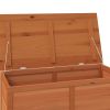 vidaXL Patio Cushion Box Brown 39.4"x19.7"x22" Solid Wood Fir