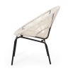 Chrissy Outdoor White Modern Faux Rattan Club Chairs (Set of 2)