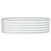 vidaXL Garden Raised Bed 63"x31.5"x17.3" Galvanized Steel Silver