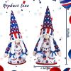 4th of July Gnomes Decorations for Home - 2 Pcs Handmade Swedish Tomte Gnomes Plush; Patriotic Gnomes for Memorial Day Decorations&Veterans Day&Indepe