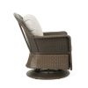Linsten Outdoor Wicker Swivel Club Chairs with Water Resistant Cushions (set of 2)