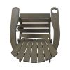 Kandyce Outdoor Acacia Wood Folding Adirondack Grey Chair With Cup Holder