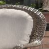 Linsten Outdoor Wicker Swivel Club Chairs with Water Resistant Cushions (set of 2)