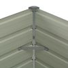 vidaXL Raised Garden Bed Brown 39.4"x39.4"x30.3" Galvanized Steel