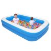 Free shipping 102*70*22in blue PVC cuboid with wall thickness of 0.3mm for inflatable swimming pool  Full-Sized Family Kiddie Blow up Pool for Kids, A