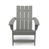 Outdoor Classic Gray Solid Wooden Adirondack Chair