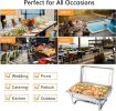 6 Sets Chafing Buffet Plate Outdoor Food Warmer Chafer Buffet Plate