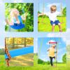 Outdoor Toddler Swing Set for Backyard; Playground Swing Sets with Climbing Ladder; Swing and Climbing Playset for Kids