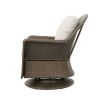 Linsten Outdoor Wicker Swivel Club Chairs with Water Resistant Cushions (set of 2)