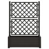 vidaXL Garden Planter with Trellis 39.4"x16.9"x55.9" PP Anthracite