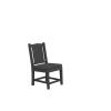 HDPE Dining Chair; Gray; With Cushion; No Armrest; Set of 2