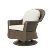 Linsten Outdoor Wicker Swivel Club Chairs with Water Resistant Cushions (set of 2)