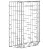 vidaXL Trapezium Gabion Raised Bed Galvanized Steel 31.5"x7.9"x39.4"