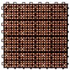 Outdoor Patio 8-Slat Eucalyptus Interlocking Deck Tile (Set of 10 Tiles)