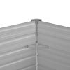 vidaXL Garden Raised Bed Brown 50.8"x50.8"x30.3" Galvanized Steel