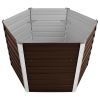 vidaXL Garden Raised Bed Brown 50.8"x50.8"x30.3" Galvanized Steel