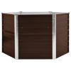 vidaXL Garden Raised Bed Brown 50.8"x50.8"x30.3" Galvanized Steel
