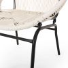 Chrissy Outdoor White Modern Faux Rattan Club Chairs (Set of 2)