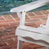 Milan Outdoor Acacia Folding White Adirondack Chair
