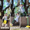 Tree Swing Toys for Kids;  Climbing Rope Platforms Seat Swing Disc with Connect Strap & Carabiners;  Outdoor Swing Set for Backyard and Playground Acc