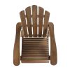 Acacia Wooden Outdoor Rocking Chair Adirondack Dark Brown Rocking Chair