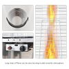 GO 42000 BTU Stainless Steel Material Pyramid Glass Tube Flame Outdoor Heater with Long Strips of Flame with Aluminum Top Reflector Shield Heating Up