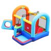 Inflatable Jumper Bounce House - Playground Backyard Playhouse Park Jumping Castle with Splash Pool &amp; Beach Volleyball Plus Heavy Duty Blower for