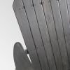 Outdoor solid wood rocking chair dark gray