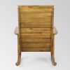Wooden Outdoor Rocking Chair Adirondack Teak finish (Set of 2)