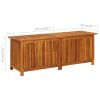 vidaXL Patio Storage Box 59.1"x19.7"x22.8" Solid Acacia Wood