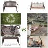 42.5 inch Outdoor Cast Aluminum Leisure Rose Couple Bench--YS