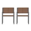 Outdoor Aluminum Chairs; Set of 2