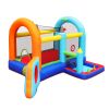 Inflatable Jumper Bounce House - Playground Backyard Playhouse Park Jumping Castle with Splash Pool &amp; Beach Volleyball Plus Heavy Duty Blower for