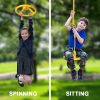 Gardtech Ninja Wheel Obstacle; Swing Spinning Wheels - Gymnastic Wheel;  Swing Wheel for Backyard Warrior Obstacle Course Jungle Gym Slackline Kits(Ye