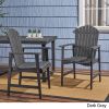 Gray outdoor ADIRONDACK solid wood lounge chair can be used as an outdoor dining chair(Set of 2)