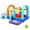 Inflatable Jumper Bounce House - Playground Backyard Playhouse Park Jumping Castle with Splash Pool &amp; Beach Volleyball Plus Heavy Duty Blower for