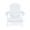Outdoor Classic White Solid Wood Adirondack Leisure Seat Can Put Cup Holder Can Put Umbrella