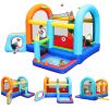 Inflatable Jumper Bounce House - Playground Backyard Playhouse Park Jumping Castle with Splash Pool &amp; Beach Volleyball Plus Heavy Duty Blower for