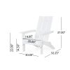 Gurekam Outdoor Acacia Foldable White Adirondack Chair
