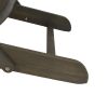 Kandyce Outdoor Acacia Wood Folding Adirondack Grey Chair With Cup Holder