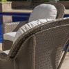 Linsten Outdoor Wicker Swivel Club Chairs with Water Resistant Cushions (set of 2)