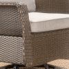 Linsten Outdoor Wicker Swivel Club Chairs with Water Resistant Cushions (set of 2)