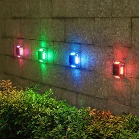 8 LED Solar Wall Light For Outdoor Courtyard Garden; Christmas Party Decoration; LED Lights (quantity: 4, Color: Multicolor)