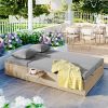 Outdoor Double Sunbed;  Wicker Rattan Patio Reclining Chairs with Adjustable Backrest and Seat;  Conversational Set for 2 Person