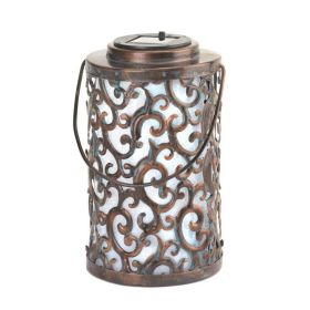 Outdoor Decor Backyard Garden Lawn Solar Garden Light (Shape: Iron Swirls, Color: Brown)