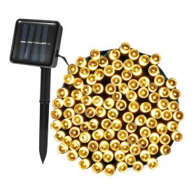 Solar String Lights LED Solar Power Fairy String Light 12M 100 LEDs 8 Lighting Mode Multicolor Waterproof Starry String Lights (Light color: Warm)